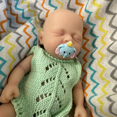 Micro Silicone Reborn Baby Doll Full Body Reborns Preemie 9 oz. 7 inch Silicone Reborn Mini Dolls Lifelike Miniature Realistic Doll for Gift